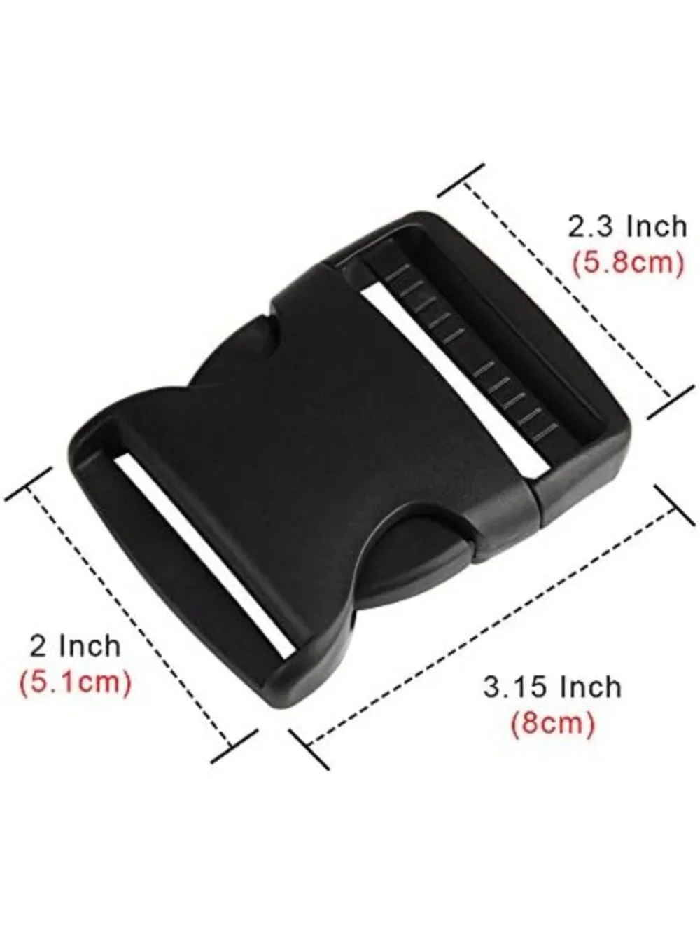 15 Pack Adjustable Plastic Quick Release Buckles for Pet Collars & Straps - 2